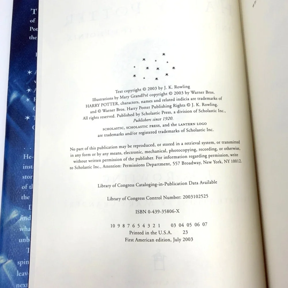 Harry Potter and the Order of the Phoenix First Printing Error Pages 683 684‎
